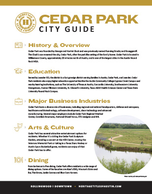 Cedar Park City Guide